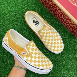 Vans Classic Slip On Checkerboard Ochre